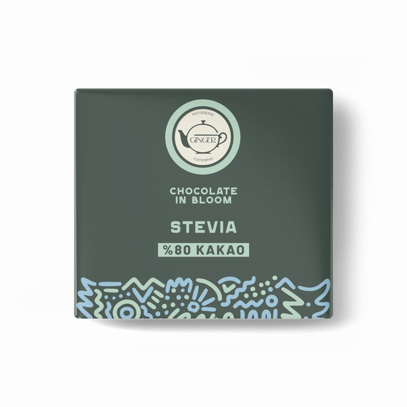 Stevia %80 Bitter Tablet Çikolata - 40 gr